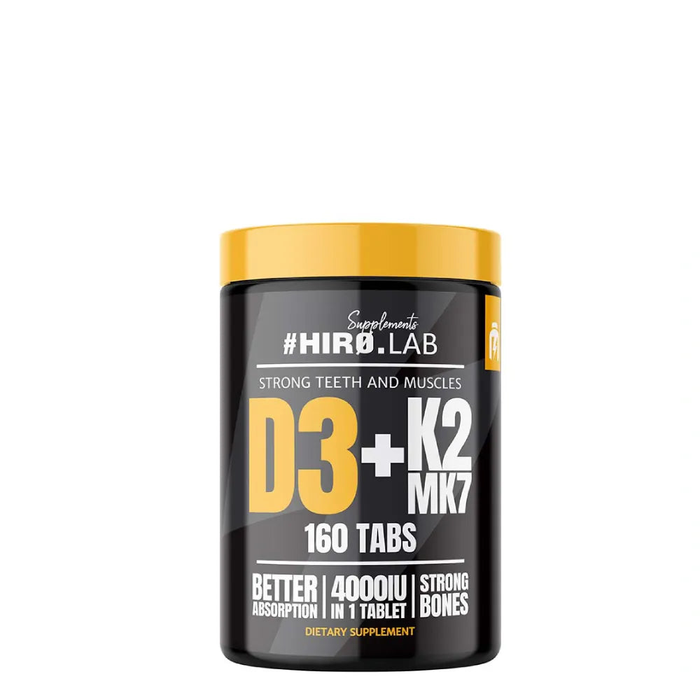 Vitamine D3 + K2 – 160 Comprimés – Hiro.labs Supplements