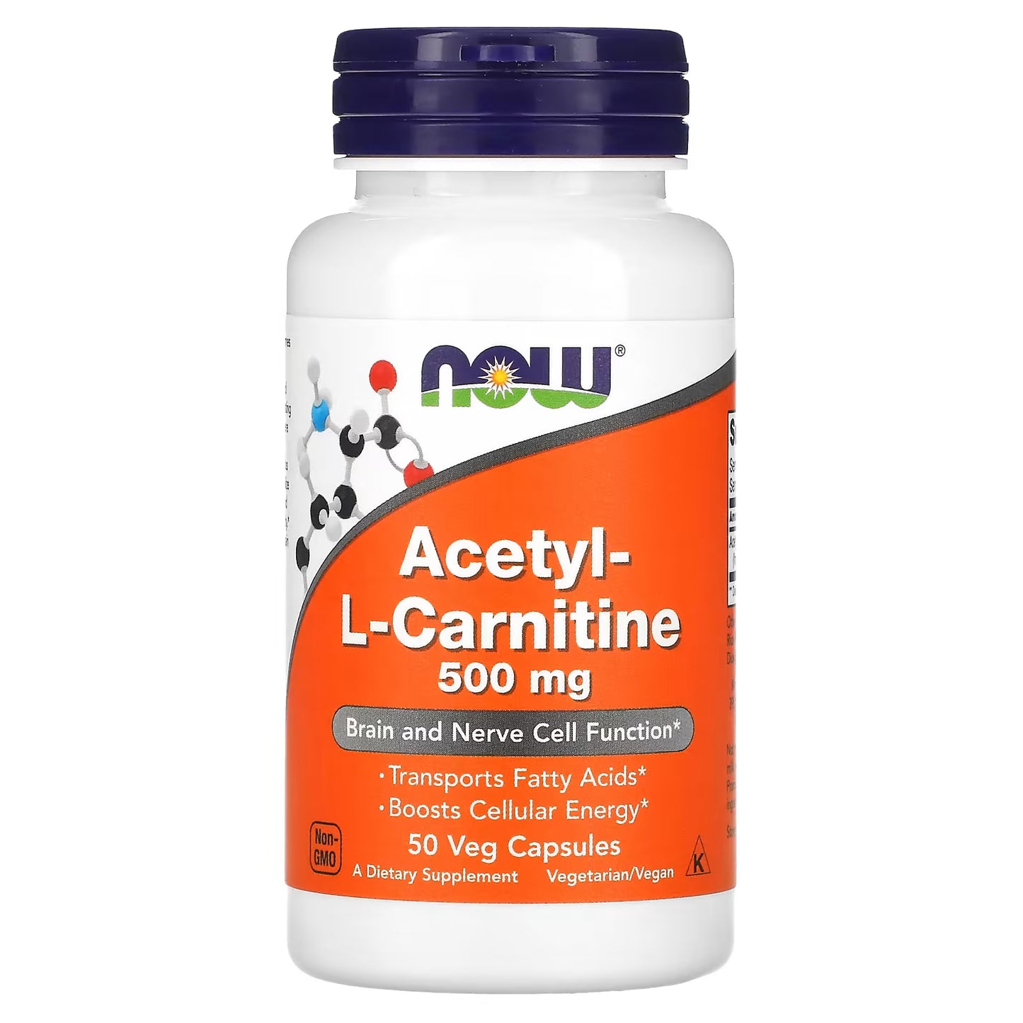 Acetyl L-Carnitine 500 mg – 50 Capsules – Now Foods