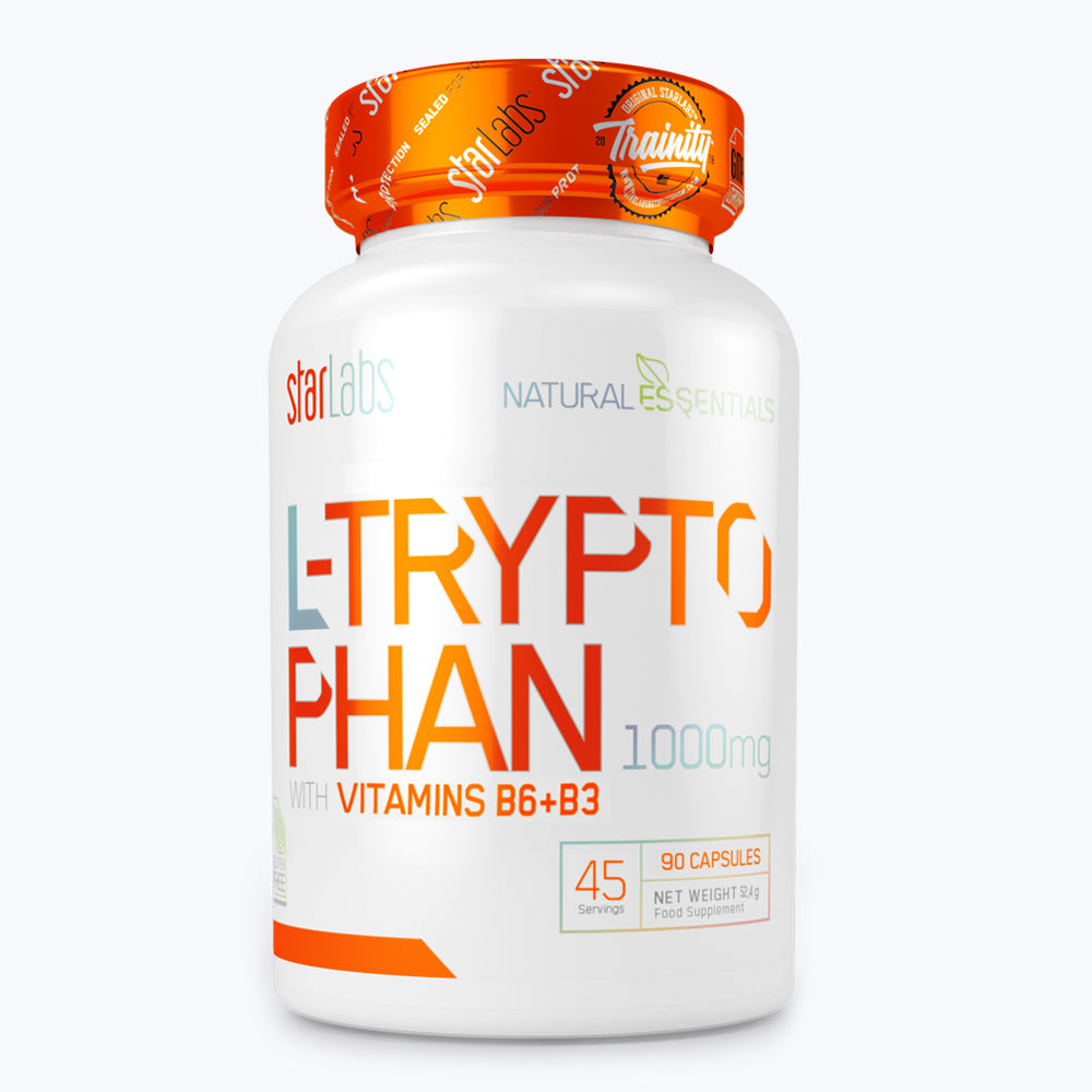 L-Tryptophan 1000 mg + Vitamines B6 & B3 – 90 Capsules – Starlabs