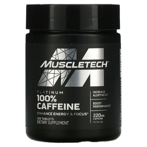 100% caféine Platinum - 220mg -125 comprimés - Muscletech