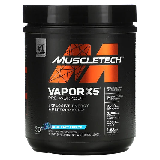 VaporX5, Next Gen, pré-entraînement 266g - Muscletech